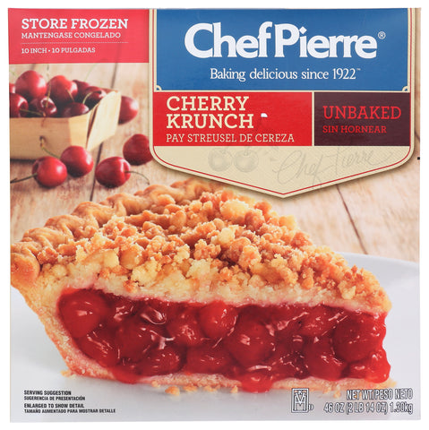 Chef Pierre PIE CHERRY KRUNCH FRUIT TRADITIONAL UNBAKED 10