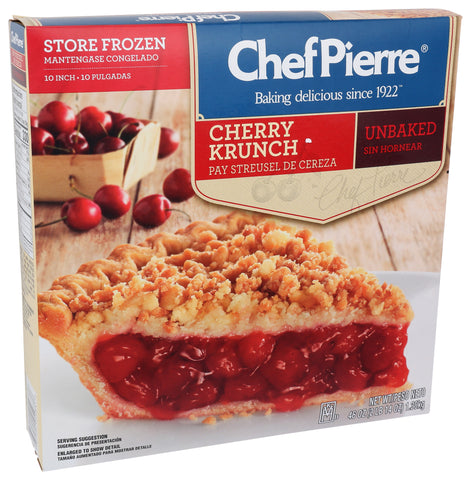 Chef Pierre PIE CHERRY KRUNCH FRUIT TRADITIONAL UNBAKED 10