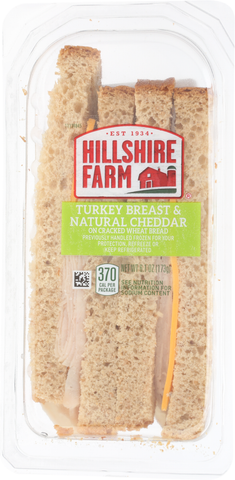 Hillshire Farm Turkey Breast and Cheddar Wedge Sandwich, 0.381 Pound -- 6 per case
