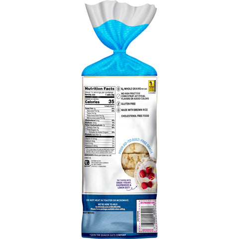 Quaker® SNACK RICE CAKE PLAIN SALTED LIGHTLY