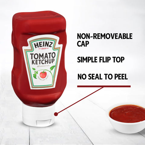Heinz Red Ketchup - Plastic Top Down Bottle, 14 Ounce -- 16 per case