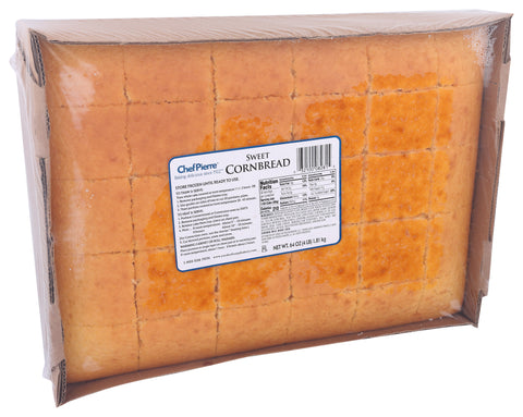 Sara Lee Chef Pierre Pre Cut Northern Style Cornbread, 12 x 16 inch -- 4 per case.