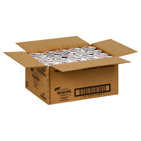 Kraft Philadelphia Light Cream Cheese - Cup, 1 Ounce -- 100 per case.