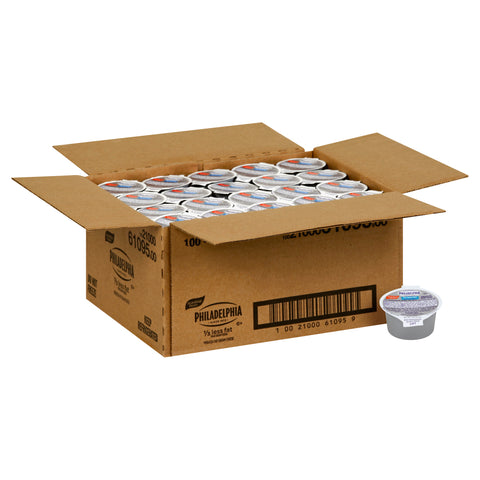 Kraft Philadelphia Light Cream Cheese - Cup, 1 Ounce -- 100 per case.