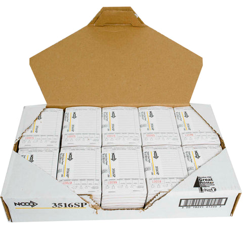 Guest Check Waiter Pad Paper 1 Part White 13 Line 3.5x5.125