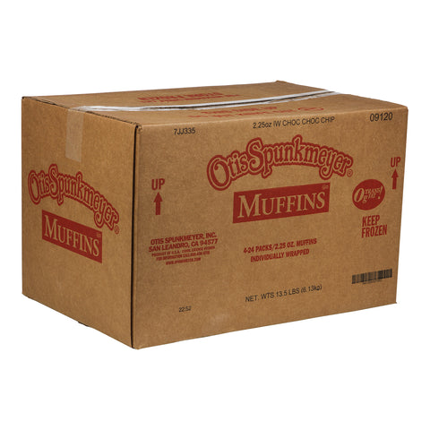 Otis Spunkmeyer Delicious Essentials Chocolate Chocolate Chip Muffin, 2.25 Ounce -- 96 per case.