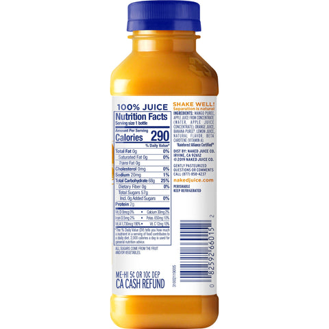Naked Juice JUICE MIGHTY MANGO PLASTIC BOTTLE