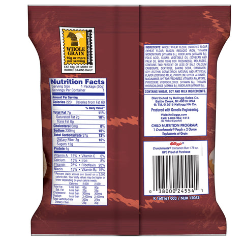 Kellogg's® CRACKER CRUNCHMANIA™ CINNAMOM BUN GRAHAM STICKS