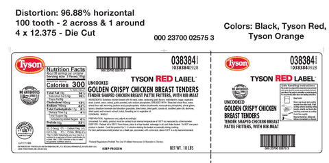 Chicken Tender Breaded Golden Crispy Rtc 1.4 Oz 38384-0928