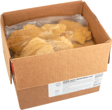 Tyson Red Label Premium Golden Crispy Breaded Chicken Breast Filet, 6 Ounce -- 2 per case.