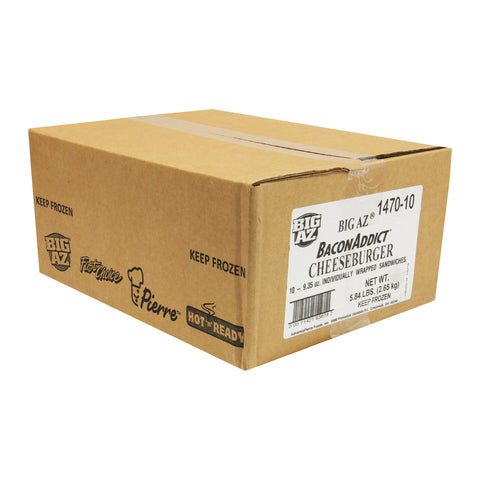 Big Az Baconaddict Cheeseburger, 9.35 Ounce -- 10 per case.