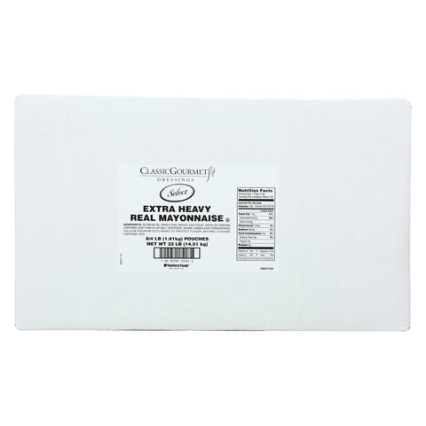 Classic Gourmet Select Extra Heavy Real Mayonnaise, 4 Pound Pouch -- 8 per case.