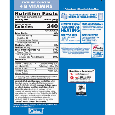 Kellogg's® PASTRY POP-TARTS® MADE W/ WHOLE GRAIN FROSTED CINNAMON