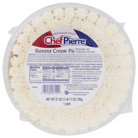 Chef Pierre PIE BANANA CREAM TRADITIONAL W/ DOMES 10