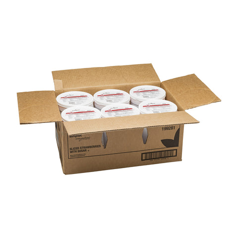Simplot Classic Sliced Strawberry Fruit, 6.5 Pound -- 6 per case.