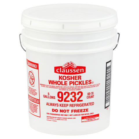 Claussen PICKLE WHOLE KOSHER DILL REFRIGERATED 60-70 CT