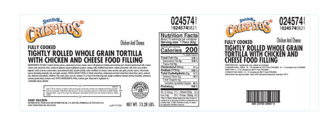 State Fair® CRISPITOS® CHICKEN & CHEESE WHOLE GRAIN TORTILLAS FC 10245740821