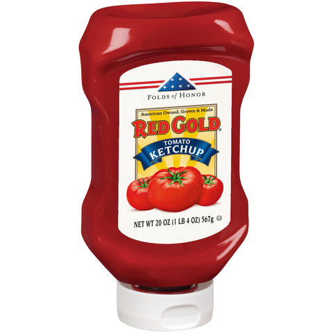 Red Gold KETCHUP 33% FANCY INVERTED RED PLASTIC BOTTLE