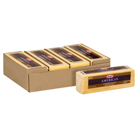 Kraft Singles Regular American Sliced Yellow Cheese, 5 Pound -- 4 per case.