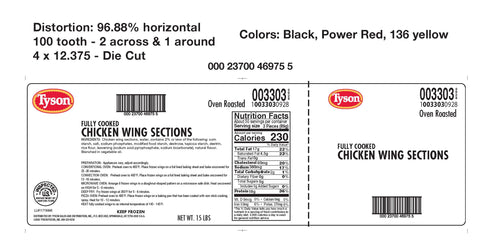 Tyson Jumbo Oven Roasted Chicken Wing, 5 Pound -- 3 per case.