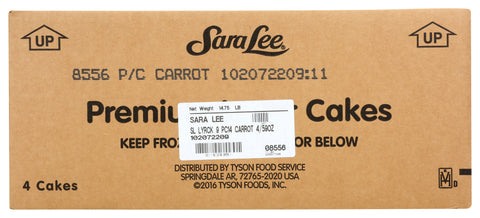 Sara Lee Frozen CAKE LAYER CARROT BUTTER CREAM PRE-CUT ROUND 9