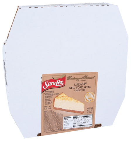 Sara Lee Frozen CHEESECAKE NEW YORK STYLE CREAMY PLAIN ROUND 16 SLICE 10