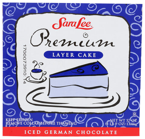Sara Lee Frozen CAKE LAYER ICED GERMAN CHOCOLATE PREMIUM UN-CUT ROUND 9