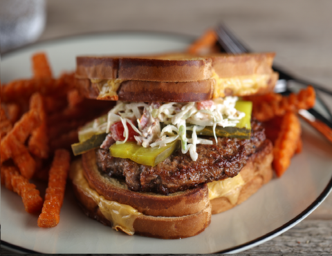 Beef Patty Seasoned Oval Frozen 75/25 8 Oz