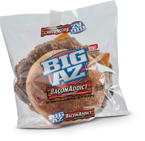 Big Az Baconaddict Cheeseburger, 9.35 Ounce -- 10 per case.