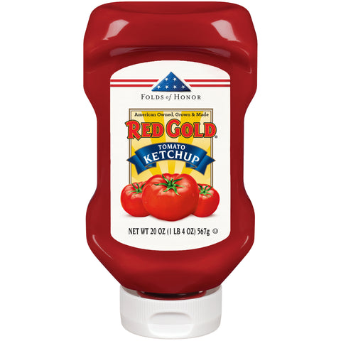 Red Gold KETCHUP 33% FANCY INVERTED RED PLASTIC BOTTLE