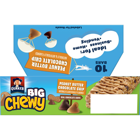 Quaker Chewy QUAKER CHEWY P/B C/CHIP GRAN BAR 10 CT