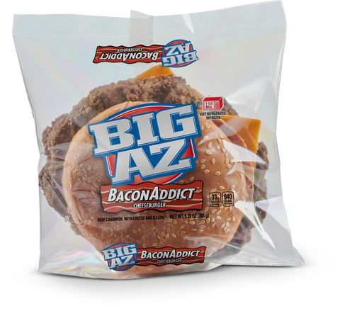 Big Az Baconaddict Cheeseburger, 9.35 Ounce -- 10 per case.