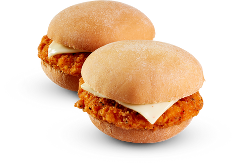 Pierre Mini Twin Spicy Breaded Chicken Sandwich, 5.5 Ounce -- 24 per case.