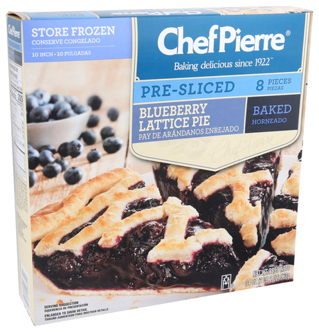 Chef Pierre PIE BLUEBERRY LATTICE THAW & SERVE 8 PRE-SLICED