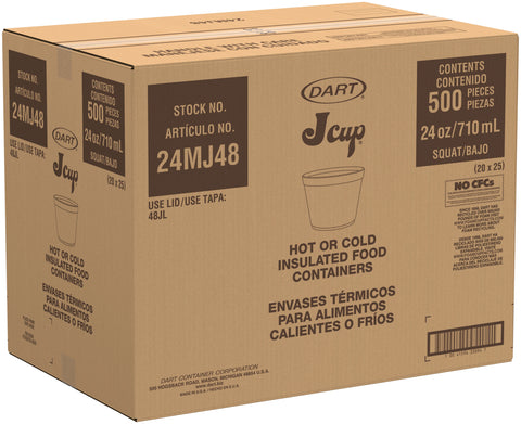 24 Oz. Food Container -- 500 Per Case.