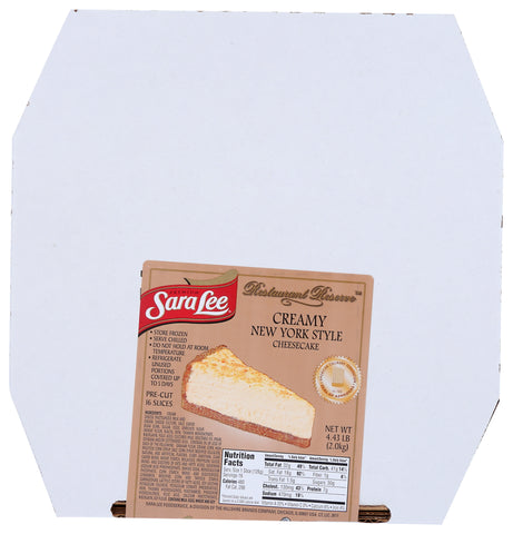 Sara Lee Frozen CHEESECAKE NEW YORK STYLE CREAMY PLAIN ROUND 16 SLICE 10