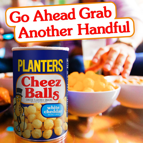 Planters SNACK CHEEZ BALLS WHITE CHEDDAR