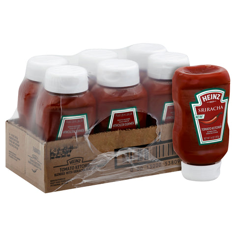 Heinz® KETCHUP SPICY SRIRACHA UPSIDE DOWN PLASTIC BOTTLE 538090/76004288