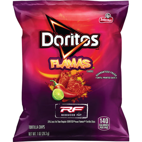 Doritos Flamas Tortilla Chips, 1 Ounce -- 72 per case.