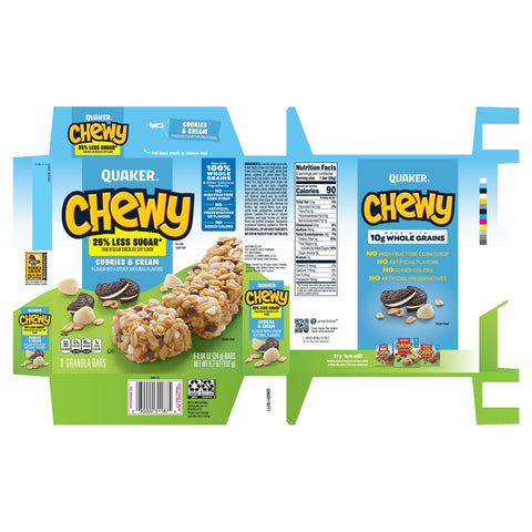 Quaker® GRANOLA BAR REDUCED SUGAR COOKIES N' CREAM