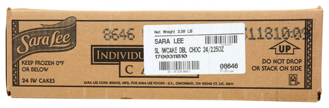 Sara Lee Frozen CAKE DOUBLE CHOCOLATE ICED IW