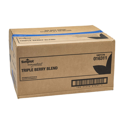 Simplot Classic Triple Berry Blend - Mixed Fruit, 5 Pound -- 4 per case.