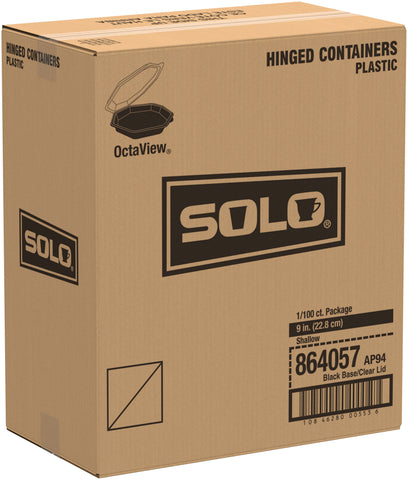 Dart CONTAINER PLASTIC HINGED DEEP OCTAVIEW 9