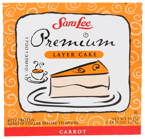 Sara Lee Frozen CAKE LAYER CARROT PREMIUM UN-CUT ROUND 9