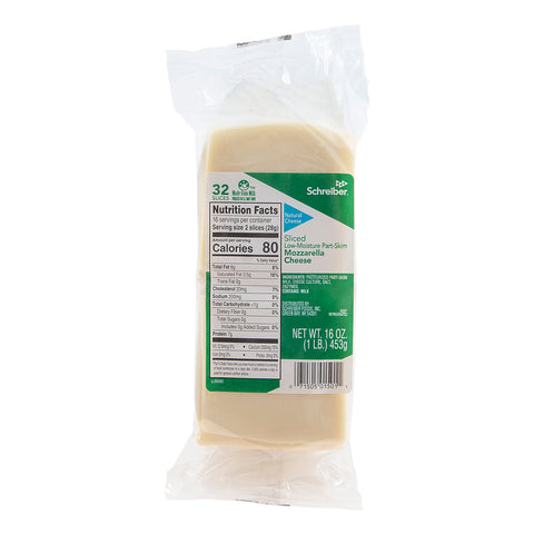 Schreiber CHEESE MOZZARELLA LMPS INTERLEAF SLICED .5 OZ