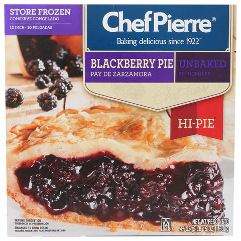 Chef Pierre PIE FRUIT BLACKBERRY HI UNBAKED 10