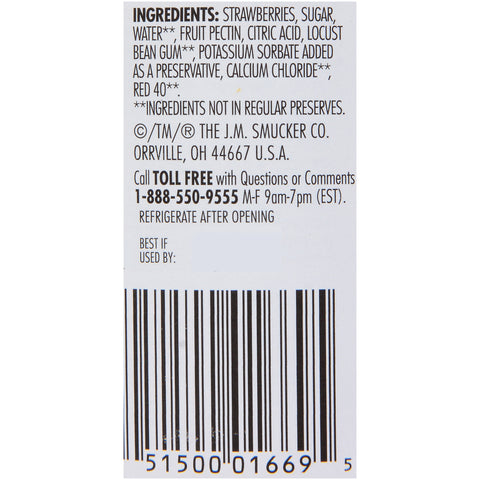 Smuckers Strawberry Preserves, 15.5 Ounce -- 8 per case.