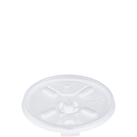 Dart Container Expanded Polystyrene Foam Translucent Lift-N-Lock Straw Slot Lid for 16 Ounce Cup -- 1000 per case