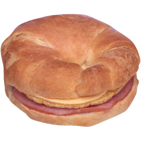 Jimmy Dean Ham Egg and Cheese Croissant Breakfast Sandwich, 3.9 Ounce -- 12 per case.